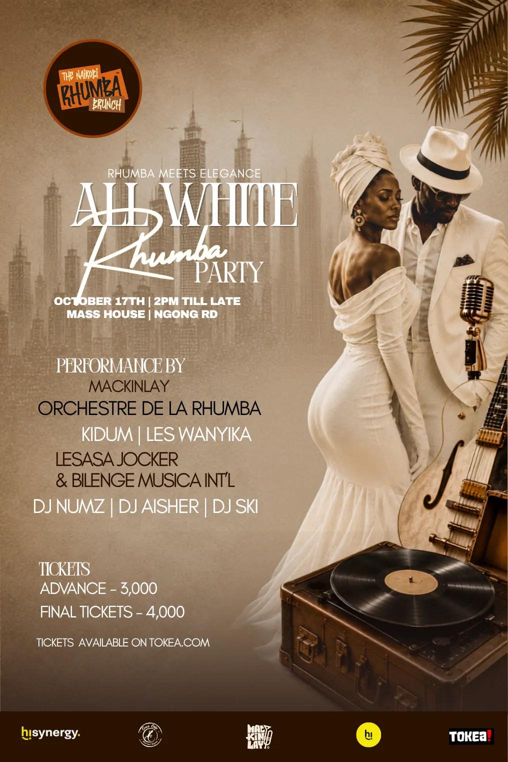 The Nairobi Rhumba Brunch All White Party poster