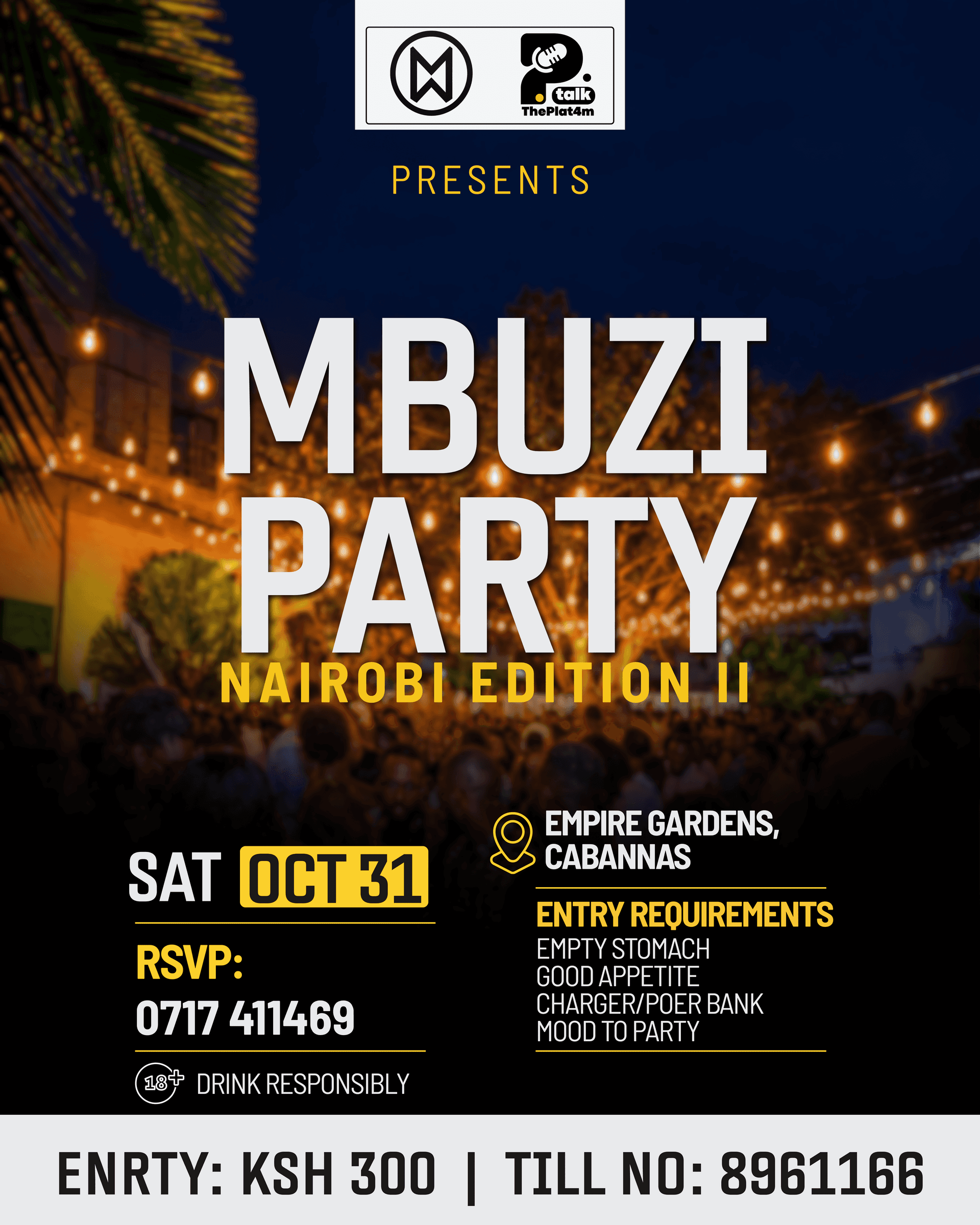 SABAOTS MBUZI PARTY poster